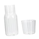 Garneck Hochborosilikat Glaskaraffe Transparent Langlebig Vielseitig Einsetzbar für Haushalt Partys...