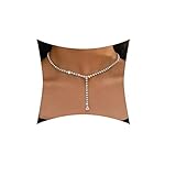 Wendalern Boho Kristall Choker Halskette Silber Strass Anhänger Halskette Kristall Y Lariat...