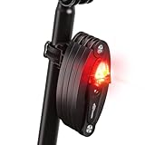 toptrek Faltschloss Fahrrad mit Halterung, Rücklicht Fahrrad StVZO Zugelassen USB Aufladbar, 100cm...