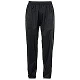 Trespass Qikpac Pant, Black, M, Kompakt Zusammenrollbare Wasserdichte Regenhose mit 3...