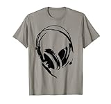 Kopfhörer Shirt Anime DJ T-Shirt schwarz Mann Frau Kind weiß T-Shirt