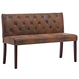 vidaXL Sitzbank mit Rückenlehne Retro-Stil Polsterbank Flurbank Bank Wartebank Wohnzimmer Flur...