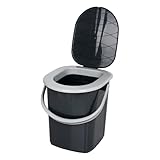 BranQ - Home essential 100% recycelt Kunststoff PP, Ökologisch, Mobile Campingtoilette 22 Ltr mit...