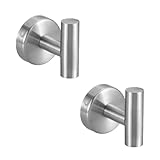 2 Stück Silberne Wandhaken Edelstahl Kleiderhaken Handtuchhaken Garderobenhaken für Badezimmer,...