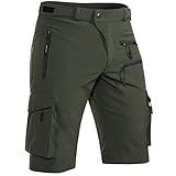 Hiauspor Shorts Herren, Sommer Leichte Schnelltrocknend mit 5 Taschen Cargo Bermuda Wanderhose Sport...