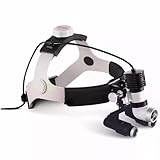 Vergrößerungslupe mit LED, 4 x / 5 x / 6 x / 6,5 x mit Frontlicht, verstellbare Zahnbrille,...