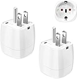 Reiseadapter USA 2Stück，USA Adapter Steckdose Deutschland Plug ，Adapter USA Deutschland Stecker...