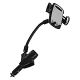 Gadpiparty Zigarettenanzünder-Telefonhalterung, Dual-USB-Anschluss, Kfz-Ladegerät, Halterung für...