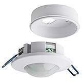 SEBSON® Bewegungsmelder Innen, Unterputz Aufputz Decken Montage, programmierbar, Infrarot Sensor,...