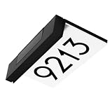 Zerodeko Solar LED Hausnummernleuchte für Draußen Wetterfeste Solar Adressschild Lampe aus...