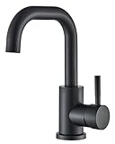 Wasserhahn Bad Schwarz Waschtischarmatur mit 360°Drehbar Einhebelarmatur für das Bad,Waschbecken...