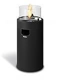 Enders Terrassenfeuer NOVA LED M BLACK, Gas Terrassenfeuer mit Ambientebeleuchtungen, ECO GREEN...