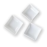 Ginddy Kleine quadratische Keramik-Dip-Schalen, 10er-Set, Modern, Weiß, Stapelbar, Dishwasher-Safe,...