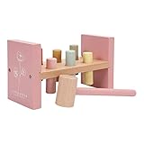 Little Dutch 7025 Holz Hammerbank - Wild Flowers rosa