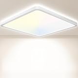 Seruno X LED Deckenleuchte 24W 6000K/4000K/3000K, 3200LM IP54 Ultra Dünn Deckenlampe, Flach Quadrat...