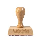 Holzstempel 60 x 40mm mit Wunschtext und Logo personalisieren - Stempel mit eignem Design selbst...