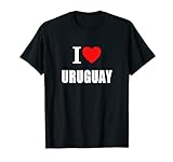 I Love Uruguay Südamerika Fußball Sommer Holidays T-Shirt