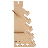 HEALSOPTHY Finger Skateboard Rack aus Holz Mini Longboard Regal Stabiler Bodenständer für...