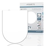 SCHÜTTE WC Sitz Duroplast D Form, Toilettensitz mit Absenkautomatik und Schnellverschluss für die...