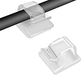 Dazkzooy 60 Stück Kabelhalter - Transparente Outdoor Kabel Clips Selbstklebend für...