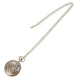 TOYANDONA Vintage Quarz Taschenuhr mit Kette Unisex Eisenbahn Design Hohles Gehäuse Präzises...