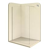 i-flair Duschabtrennung Walk In FIONA 140x200 cm Duschwand Dusche 10mm STARK aus DURCHSICHTIGEM NANO...