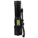 BESTonZON 1 Satz Wiederaufladbare LED Taschenlampe Handlampe mit Zoom und Tragbar für Camping...