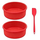 VQBKHO 2 Stück Backform Silikon Kuchenform Rund 15 cm silikon backform 15 cm für airfryer,...