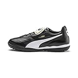 PUMA Unisex King TOP TT Fußballschuhe, Black White, 44.5 EU