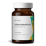 edubily nutrition® Lysin Komplex – 400 mg L-Lysin + 50 mg Quercetin + 1 mg Zink pro Kapsel –...
