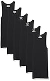 Amazon Essentials Herren Leichte Tankunterhemden, 6er-Pack, Schwarz, XXL