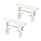 siwitec Universal-Heizkörperkonsole 190 x 35 x 1,5 mm im 2er-Set, vormontiert, weiß, für Flach-...