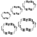 Apausvcm 5Stk Ausstechformen Blume Set,Edelstahl Ausstecher,Blumen-Ausstecher,Plätzchen Ausstecher...
