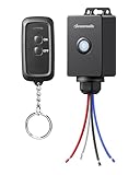 DEWENWILS Funkschalter Außen mit Fernbedienung, Funk Wandsender 230V IP65 Aussenbereich,...