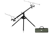 Zite Rod Pod 4 Ruten - Aluminium Rutenhalter mit Buzzer-Bars - Angelständer Karpfen-Angeln...