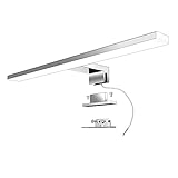 Aogled Led Spiegelleuchte Badezimmer 40 cm 10W 820LM 230V Neutralweiß 4000K,Edelstahl IP44 Class II...