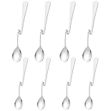 8 Marmeladenlöffel, Honiglöffel Edelstahl mit Verdrehtem Design, Lange Löffel und Kurze Löffel...