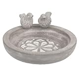 Out of the blue Outdoor Deko/Vogelbad aus Zement/Maße: 20 x 20 cm