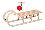 Holzschlitten 110cm Schneeschlitten Schlitten Davoser Schlitten Hörnerschlitten (Hörnerschlitten...