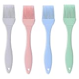 4 Stück Silikonpinsel,Backpinsel Silikon,Grill Küche Pinsel,Backen Silicone Brush,Grillpinsel...