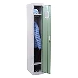 Mendler Spind Boston T163, Garderobenschrank Kleiderspind Umkleideschrank, Metall 180x30x50cm nach...