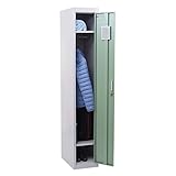 Mendler Spind Boston T163, Garderobenschrank Kleiderspind Umkleideschrank, Metall 180x30x50cm nach...