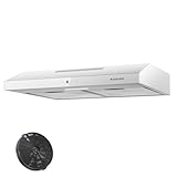 GASLAND SR60WS Dunstabzugshaube 60cm Umluft, Leise Abluft 214 m³/h Aktivkohlefilter, 3 Stufen Touch...
