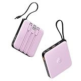 VRURC Power Bank mit Kabel 10000mAh Klein USB C Powerbank Schnelles Aufladen 22.5W Mini Tragbares...