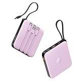 VRURC Power Bank mit Kabel 10000mAh Klein USB C Powerbank Schnelles Aufladen 22.5W Mini Tragbares...