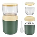 HEKOBAG Müslibecher to go mit Löffel Joghurtbecher Edelstahl 700ml Joghurtbecher für Unterwegs 2...
