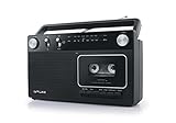 Muse M-152 RC Retro Kassettenrekorder mit Aufnahme-Funktion, Batteriebetrieb möglich (UKW und...