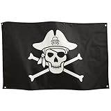 Runesol Piratenflagge 3x5, 91x152cm, Totenkopf, 4 Ösen, Messingöse In Jeder Ecke, Partyflaggen,...