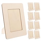 Yardenfun 10 Stück Unfertige Holz Bilderrahmen für DIY Malbare Fotorahmen aus Holz für Kunstwerke...