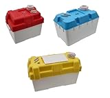 wellenshop Batteriebox Verschiedene Größen 50-100 Amperestunden Farbe Deckel gelb